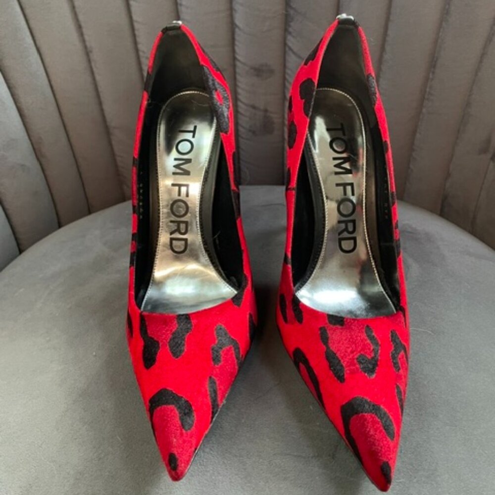 Red Leopard Print Tom Ford Pumps